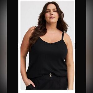 Torrid Black Ribbed Swing Tank